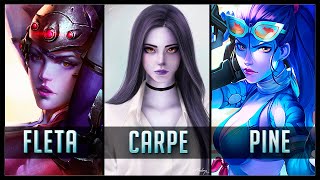 FLETA vs CARPE vs PINE - Gods of WIDOWMAKER 😱 | Overwatch Moments