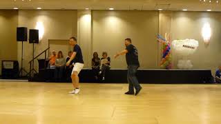 Six Pack Kick Back Line Dance by John Robinson &amp; Derek Steele Demo @2017 Windy City