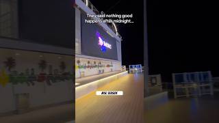 MSC Seaside After Midnight | Empty Cruise Ship Deck at Night 🚢🌙 #MSCSeaside #cruiseship #travel