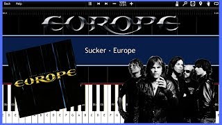 Sucker - Europe (Synthesia) [Tutorial] [Instrumental Video] [Download]