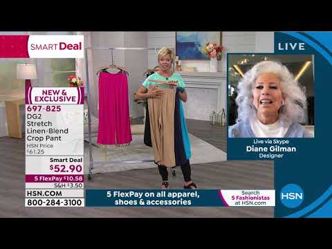 DG2 by Diane Gilman Stretch LinenBlend Crop Pant