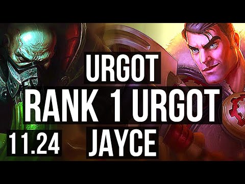 URGOT vs JAYCE (TOP) | Rank 1 Urgot, 6/2/5 | EUW Challenger | 11.24