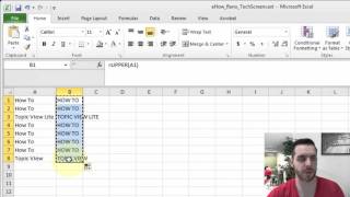 How to Convert a Column to All Caps in Excel