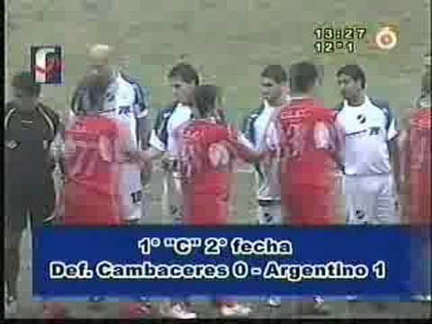 Cambaceres 0 - Argentino 1; Fecha 2, Primera C 2008-09
