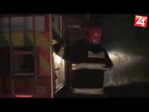 Požiar trávnatého porastu pri Hucíne