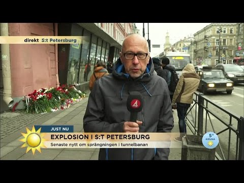 Direkt från St Petersburg: ”Många stannar upp och lägger blommor”  - Nyhetsmorgon (TV4)