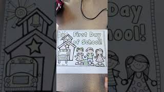 First Day of School Coloring Sheet