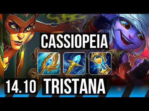 CASSIOPEIA vs TRISTANA (MID) | 6k comeback, 67% winrate, 45k DMG, Dominating | EUW Master | 14.10