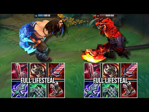 FULL LIFESTEAL NASUS vs FULL LIFESTEAL UDYR  FIGHTS & Best Pentakills!
