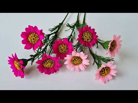 How To Make Color Daisy Paper Flower / Paper Flower / Góc nhỏ Handmade