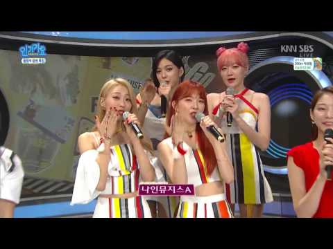 160807 인기가요 나인뮤지스A(NINEMUSES A) 인터뷰 @ Inkigayo