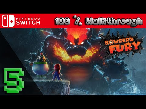 Super Mario 3D World: Bowsers Fury - 100% Walkthrough Part 5 (100% Guide, All Cat Shines & Shards)