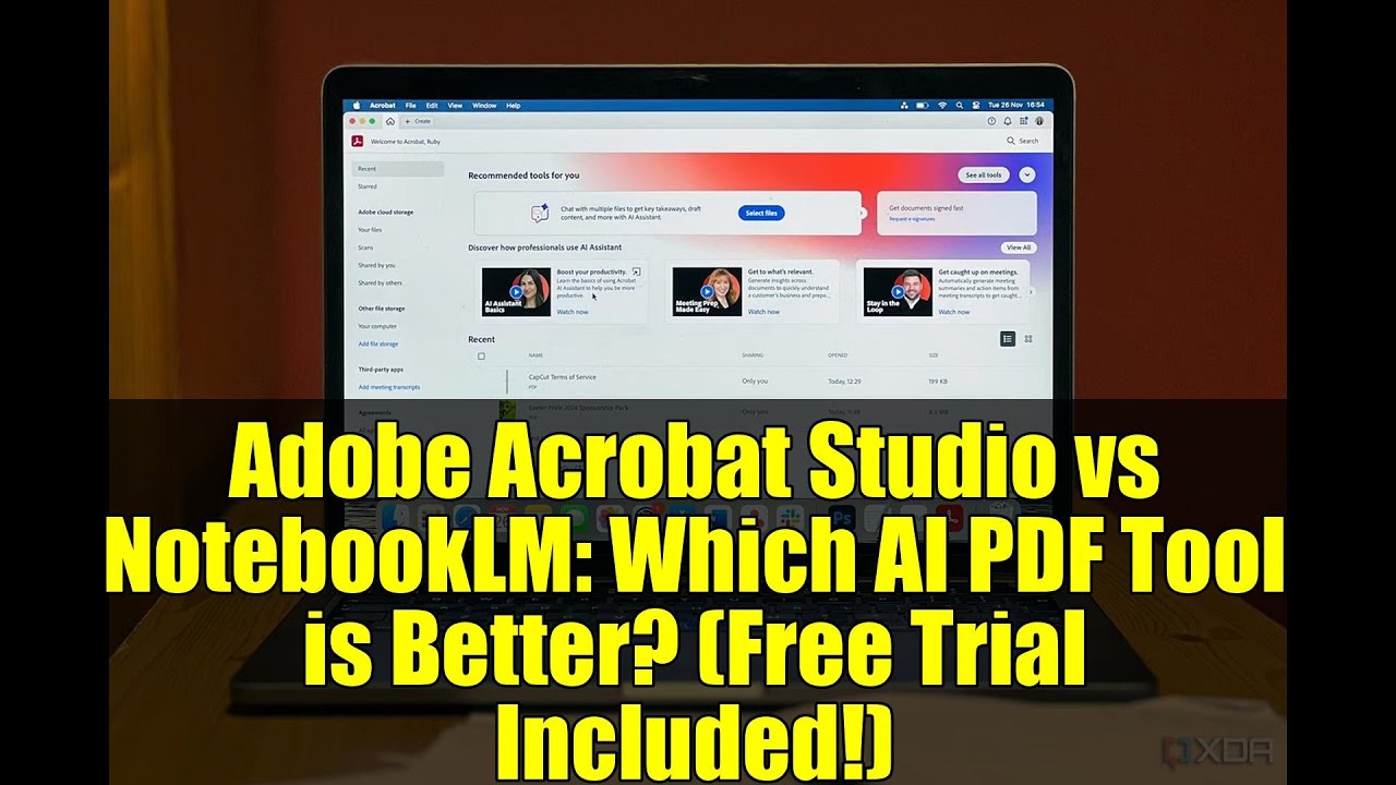 Adobe Acrobat Studio vs NotebookLM: Which AI PDF Tool is Better? (Free Trial Included!)