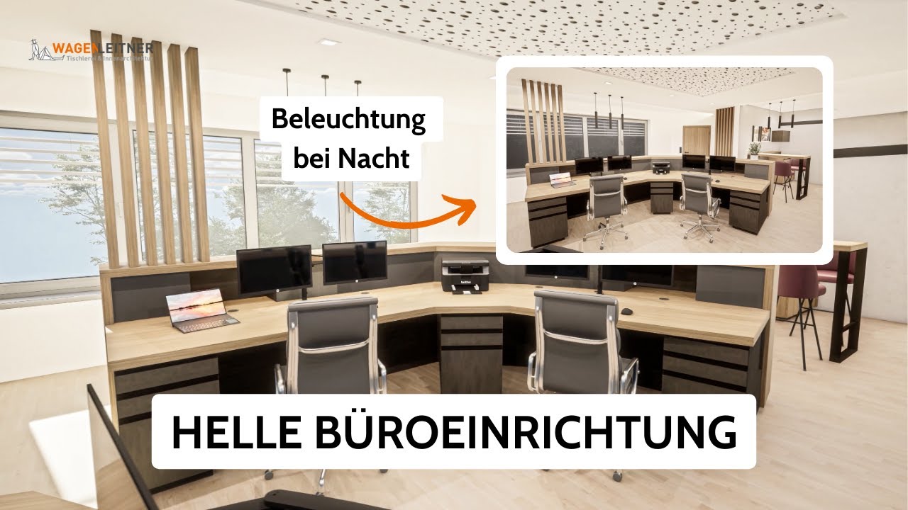 Helle und geschickt durchdachte Büroeinrichtung | Tischlerei & Innenarchitektur WAGENLEITNER