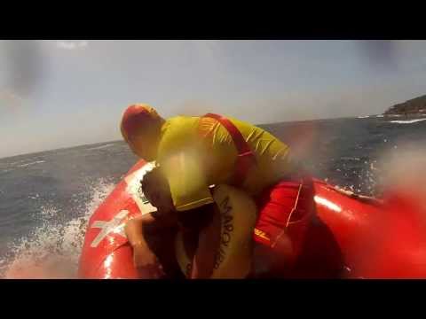 Tube Rescue near Rocks at South Maroubra