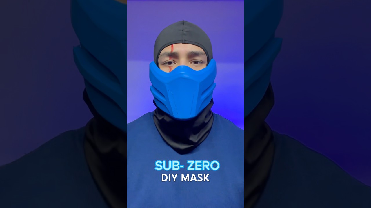 Making Sub-Zero Mask MK3  #mortalkombat1 #fortnite #diy #tutorial