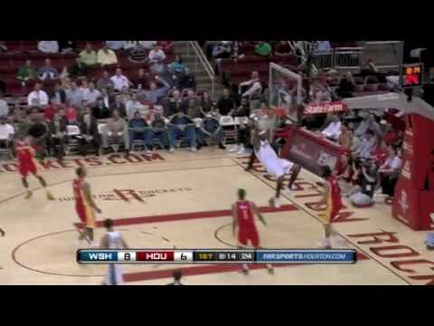 Fabricio Oberto assist Andray Blatche with a bounce pass for the slam dunk vs Houston Rockets
