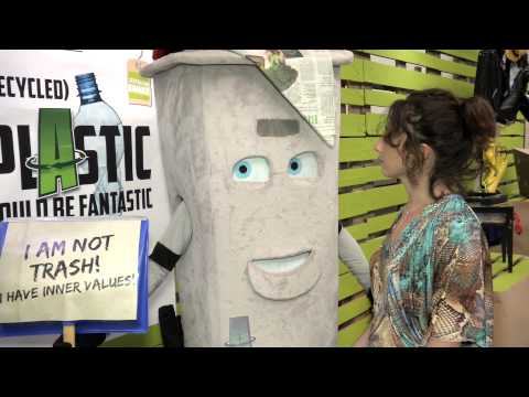Richard Rubbish: a talking rubbish bin at Green Week