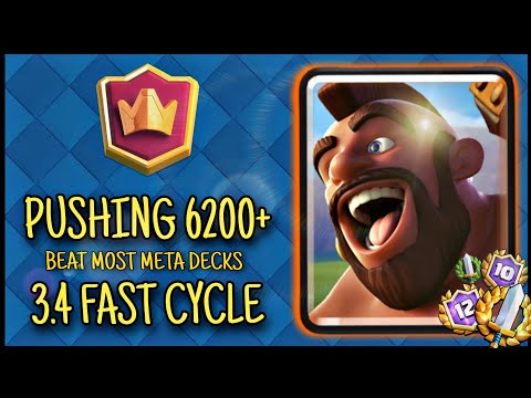 COUNTER Graveyard and MOST META DECKS, FAST CYCLE, INSANE 3.4 HOG Deck !! Clash royale pushing 6200+