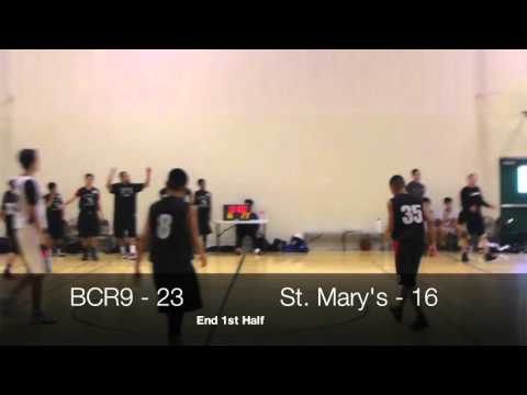 Bay City Red 9 vs St Marys - 9th Grade Boys - 2015 BC League