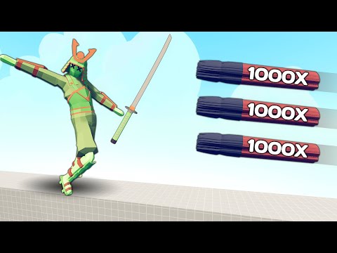 ZOMBIE SAMURAI GIANT vs 1000x OVERPOWERED UNITS | TABS - Totally Accurate Battle Simulator