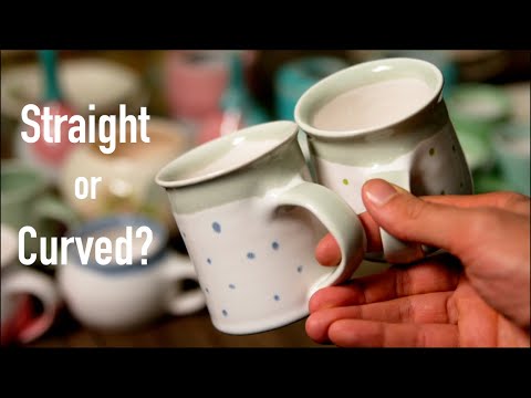 Making Two Coffee Mugs: Straight vs Curved! | ASMR