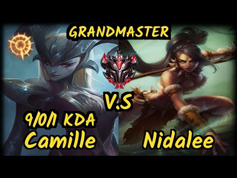 Metaphor (CAMILLE) vs NIDALEE - 9/0/1 KDA JUNGLE GAMEPLAY - NA Ranked GRANDMASTER