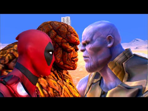 Ben Grimm & Deadpool vs Thanos - EPIC Fight