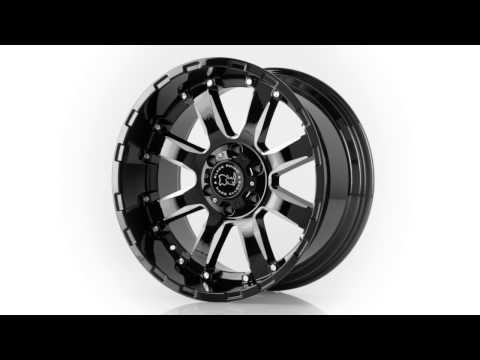 Black Rhino Truck Wheels - the Sierra in Gloss Black W Milled Spokes