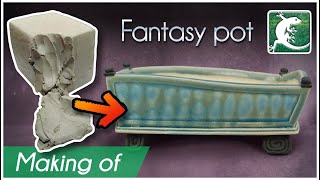 Making of Rectangle Pottery with Clay Slabs | Fantasy Style