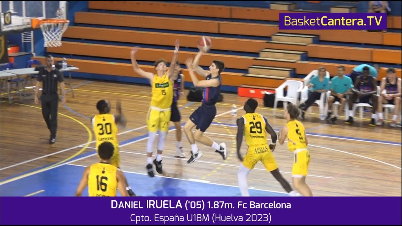 DANIEL IRUELA ('05) 1.87m. Fc Barcelona. Campeonato España Junior-U18M (2023) #BasketCantera.TV