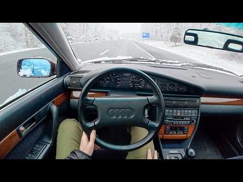 1992 Audi 100 - First Snow Therapy Drive! (POV)