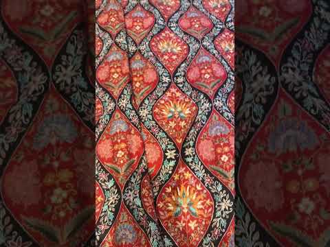 Pure Pashmina All-Over Hand Embroidered Red Shawl