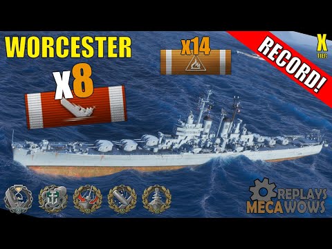 Worcester 8 Kills & 178k Damage | World of Warships Gameplay