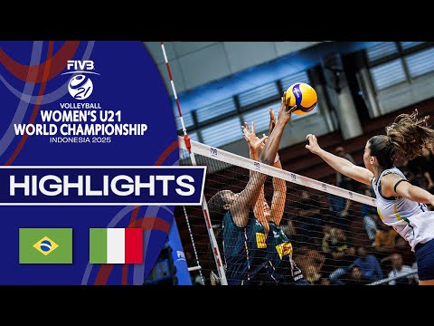 Brazil 🇧🇷 vs. Italy 🇮🇹 - Semi Final | Women's U21 World Championships | Highlights