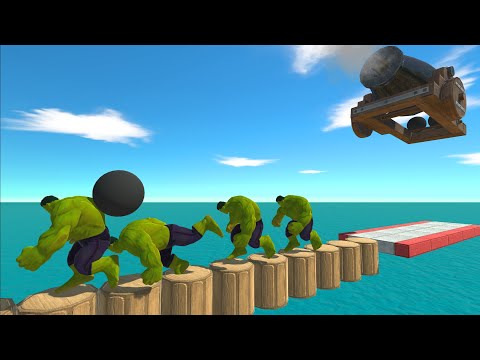 Creepy Monsters Run Away From Pirate Cannon - ARBS