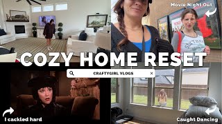 Bedroom Reset + Living Room Upgrade 🏡 | Movie Night Watching CLUE 🎬