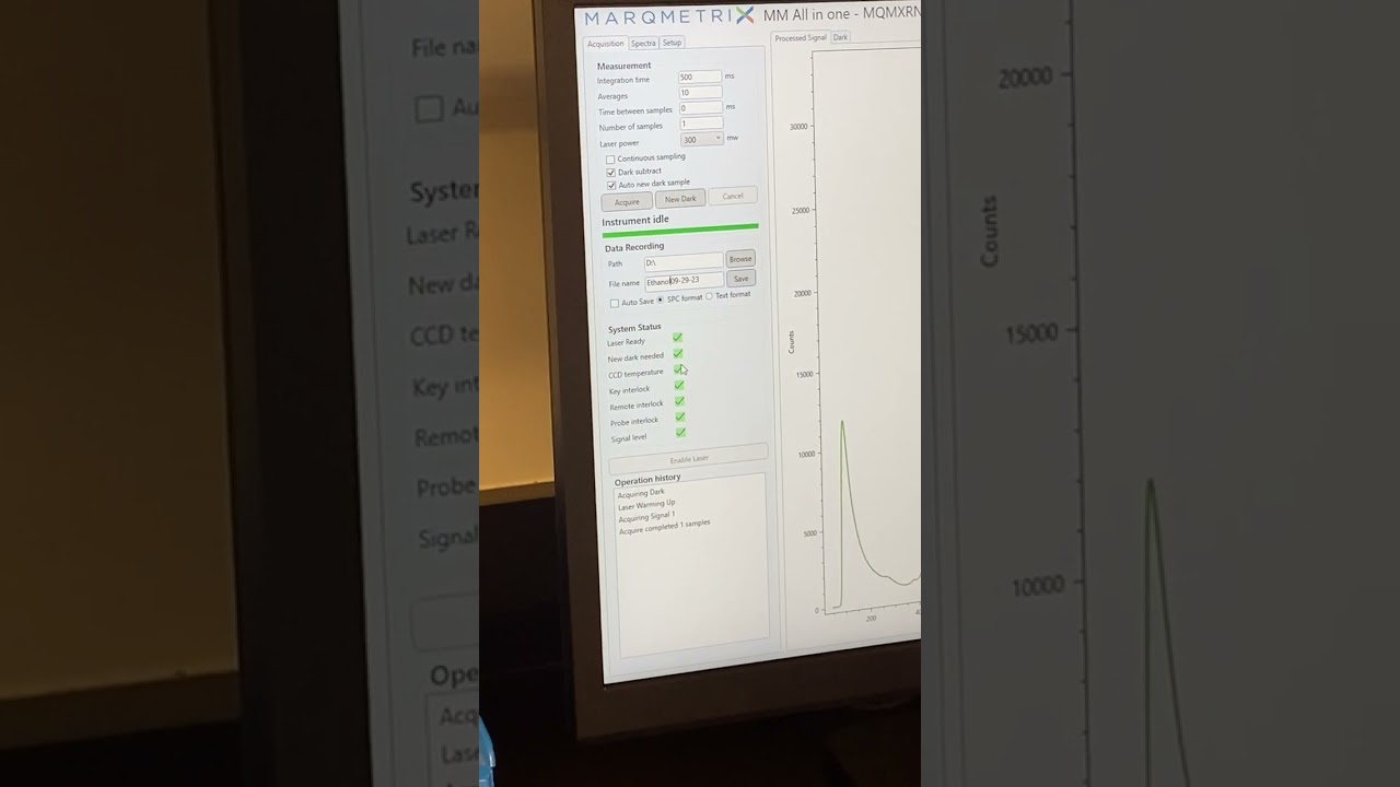 Raman Spectroscopy (6/7) - Sample Insertion and Spectra Collection