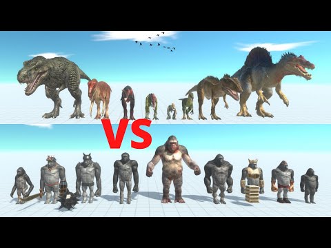 Carnivore Dinosaurs VS Mutant Primates - Animal Revolt Battle Simulator
