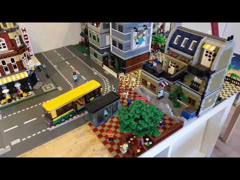 Brick City Teil 5 - MOC eines Modular Buildings und die Bushaltestelle
