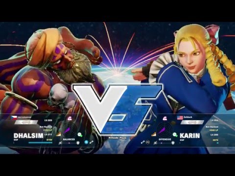 SFV Beta Online Matchmaking - Zelduck (Karin) vs Necromancer (Dhalsim)