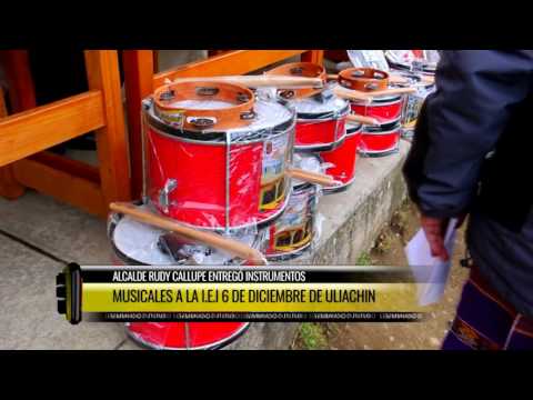ALCALDE RUDY CALLUPE ENTREGÓ INSTRUMENTOS MUSICALES A LA I.E.I 6 DE DICIEMBRE