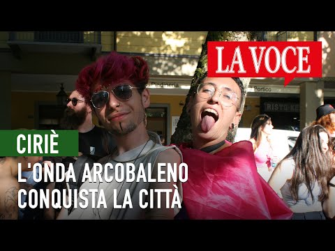 CIRIÈ. L'onda arcobaleno conquista la città