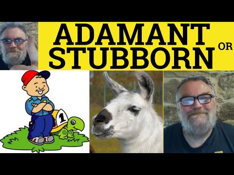 🔵 Adamant Meaning - Stubborn Examples - Adamant or Stubborn - The Difference - British Pronunciation