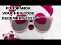 Foodpanda voucher code December 2022