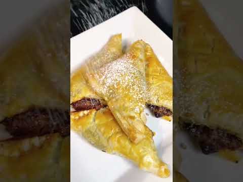 Chocolate Hazelnut Turnovers #shorts #food #baking #recipe  #recipes #easyrecipe #chocolate  #baker