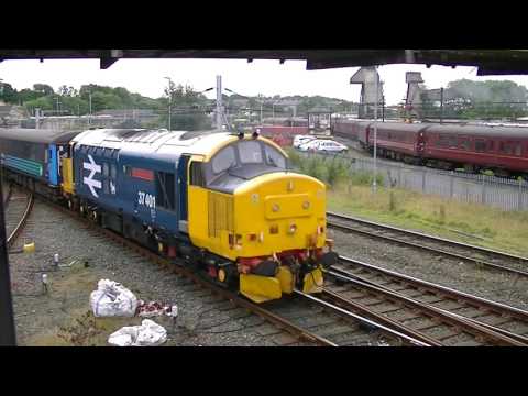 Northern Rail Loco Haulage. DBSO 9705 tnt DRS 37401. 2C32 & 2C47. Carnforth. 15/09/15
