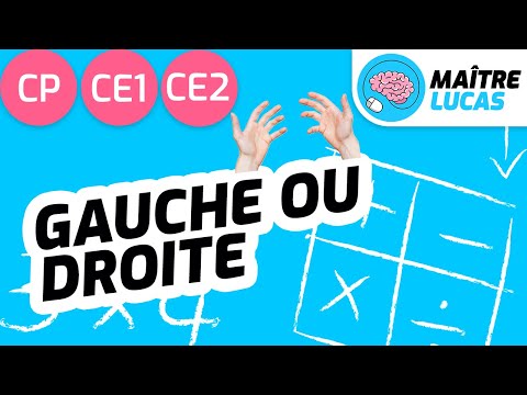 Distinguer la gauche et la droite CP - CE1 - CE2 - Mathématiques - Se repérer dans l'espace