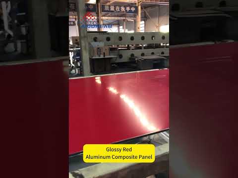 High Gloss Red Aluminum Composite Panel Production Video