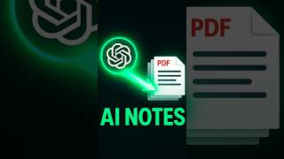 Turn Any PDF Into Clean AI Notes in Seconds (ChatGPT + Python)#shorts #ai #aitools